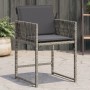 Garden armchairs with 4 synthetic rattan gray cushions by , Garden chairs - Ref: Foro24-365019, Price: 180,99 €, Discount: %