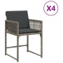 Garden armchairs with 4 synthetic rattan gray cushions by , Garden chairs - Ref: Foro24-365019, Price: 179,99 €, Discount: %