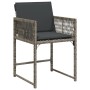 Garden armchairs with 4 synthetic rattan gray cushions by , Garden chairs - Ref: Foro24-365019, Price: 179,99 €, Discount: %