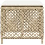 Gartenhocker mit Kissen 4 Stück PE-Rattan beige 41x41x36cm von , Hocker für den Außenbereich - Ref: Foro24-365052, Preis: 96,...