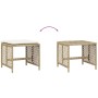 Gartenhocker mit Kissen 4 Stück PE-Rattan beige 41x41x36cm von , Hocker für den Außenbereich - Ref: Foro24-365052, Preis: 96,...