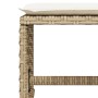 Gartenhocker mit Kissen 4 Stück PE-Rattan beige 41x41x36cm von , Hocker für den Außenbereich - Ref: Foro24-365052, Preis: 96,...