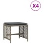 Garden stools with cushions 4 pcs PE rattan gray 41x41x36 cm by , Outdoor ottomans - Ref: Foro24-365050, Price: 95,12 €, Disc...