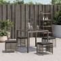 Garden stools with cushions 4 pcs PE rattan gray 41x41x36 cm by , Outdoor ottomans - Ref: Foro24-365050, Price: 95,12 €, Disc...