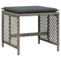 Garden stools with cushions 4 pcs PE rattan gray 41x41x36 cm by , Outdoor ottomans - Ref: Foro24-365050, Price: 95,12 €, Disc...