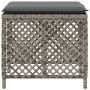 Garden stools with cushions 4 pcs PE rattan gray 41x41x36 cm by , Outdoor ottomans - Ref: Foro24-365050, Price: 95,12 €, Disc...