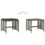 Garden stools with cushions 4 pcs PE rattan gray 41x41x36 cm by , Outdoor ottomans - Ref: Foro24-365050, Price: 95,12 €, Disc...