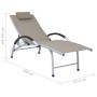 Aluminum sun lounger in gray taupe textilene. by vidaXL, Loungers - Ref: Foro24-310503, Price: 175,85 €, Discount: %