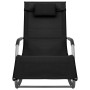 Sun loungers 2 units black and gray textilene by vidaXL, Loungers - Ref: Foro24-310509, Price: 155,99 €, Discount: %