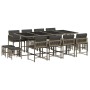 Garden dining set with 13-piece synthetic rattan cushions in gray. by , Garden sets - Ref: Foro24-3211520, Price: 696,49 €, D...