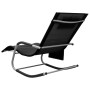 Sun loungers 2 units black and gray textilene by vidaXL, Loungers - Ref: Foro24-310509, Price: 155,99 €, Discount: %