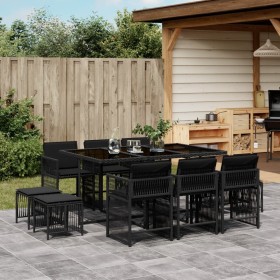 11-piece garden dining set with black synthetic rattan cushions by , Garden sets - Ref: Foro24-3211687, Price: 517,78 €, Disc...