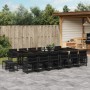 Garden furniture set 17 pieces with black synthetic rattan cushions by , Garden sets - Ref: Foro24-3211723, Price: 978,66 €, ...