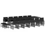 Garden furniture set 17 pieces with black synthetic rattan cushions by , Garden sets - Ref: Foro24-3211723, Price: 978,66 €, ...