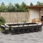 Gartenmöbel-Set, 17-teilig, mit schwarzen Polstern aus synthetischem Rattan. von , Gartensets - Ref: Foro24-3211782, Preis: 1...