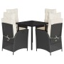 Set de muebles jardín 5 pzas con cojines ratán sintético negro de , Conjuntos de jardín - Ref: Foro24-3213165, Precio: 541,91...