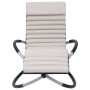 Steel garden lounger with cream cushion by vidaXL, Loungers - Ref: Foro24-310497, Price: 155,30 €, Discount: %