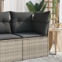 Garten-Ecksofa mit hellgrauen Kissen aus synthetischem Rattan. von , Outdoor-Sofas - Ref: Foro24-366175, Preis: 92,99 €, Raba...