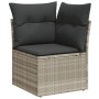 Garten-Ecksofa mit hellgrauen Kissen aus synthetischem Rattan. von , Outdoor-Sofas - Ref: Foro24-366175, Preis: 92,99 €, Raba...