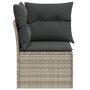 Garten-Ecksofa mit hellgrauen Kissen aus synthetischem Rattan. von , Outdoor-Sofas - Ref: Foro24-366175, Preis: 92,99 €, Raba...