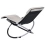 Steel garden lounger with cream cushion by vidaXL, Loungers - Ref: Foro24-310497, Price: 155,30 €, Discount: %