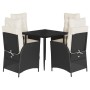 Set de muebles jardín 5 pzas con cojines ratán sintético negro de , Conjuntos de jardín - Ref: Foro24-3213379, Precio: 604,79...