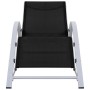 Sun loungers with side table, 2 units, black aluminum by vidaXL, Loungers - Ref: Foro24-310534, Price: 209,14 €, Discount: %