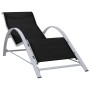 Sun loungers with side table, 2 units, black aluminum by vidaXL, Loungers - Ref: Foro24-310534, Price: 209,14 €, Discount: %