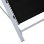 Sun loungers with side table, 2 units, black aluminum by vidaXL, Loungers - Ref: Foro24-310534, Price: 209,14 €, Discount: %