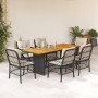 7-piece garden dining set with black synthetic rattan cushions by , Garden sets - Ref: Foro24-3212070, Price: 809,26 €, Disco...