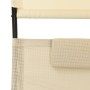 Double sun lounger with cream-colored textilene canopy by vidaXL, Loungers - Ref: Foro24-310548, Price: 209,31 €, Discount: %