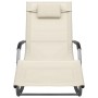 Cream and gray textilene lounger by vidaXL, Loungers - Ref: Foro24-310506, Price: 106,06 €, Discount: %