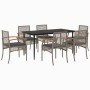 Set comedor jardín 7 pzas y cojines ratán sintético gris de , Conjuntos de jardín - Ref: Foro24-3213614, Precio: 501,76 €, De...