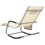 Cream and gray textilene lounger by vidaXL, Loungers - Ref: Foro24-310506, Price: 106,06 €, Discount: %