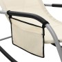 Cream and gray textilene lounger by vidaXL, Loungers - Ref: Foro24-310506, Price: 106,06 €, Discount: %