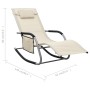 Cream and gray textilene lounger by vidaXL, Loungers - Ref: Foro24-310506, Price: 106,06 €, Discount: %