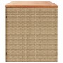 Storage box for garden made of acacia wood with beige rattan 220x50x54cm by , Outdoor storage boxes - Ref: Foro24-365960, Pri...