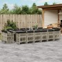 Garten-Esszimmer-Set mit 17-teiligen Kissen aus hellem grauem Kunst-Rattan. von , Gartensets - Ref: Foro24-3211067, Preis: 1,...