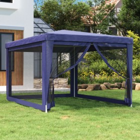 Party tent with 4 blue HDPE mesh walls 3x4 m by , Tents and gazebos - Ref: Foro24-319232, Price: 91,49 €, Discount: %