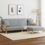 Sofa bed for 2 people with light gray velvet pillows and stool by , Sofas - Ref: Foro24-3216215, Price: 333,08 €, Discount: %