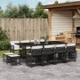 Garden dining set with 13-piece black synthetic rattan cushions by , Garden sets - Ref: Foro24-3211698, Price: 700,17 €, Disc...