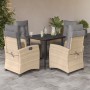 Set comedor de jardín 5 pzas con cojines ratán sintético beige de , Conjuntos de jardín - Ref: Foro24-3213017, Precio: 589,12...