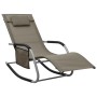 Taupe and gray textilene lounger by vidaXL, Loungers - Ref: Foro24-310507, Price: 86,55 €, Discount: %