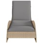 Synthetic rattan sun lounger with beige cushion 60x205x73 cm by , Loungers - Ref: Foro24-368281, Price: 162,39 €, Discount: %