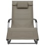 Taupe and gray textilene lounger by vidaXL, Loungers - Ref: Foro24-310507, Price: 86,99 €, Discount: %