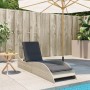 Sun lounger with light gray synthetic rattan cushion 60x205x73 cm by , Loungers - Ref: Foro24-368283, Price: 161,76 €, Discou...