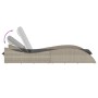 Sun lounger with light gray synthetic rattan cushion 60x205x73 cm by , Loungers - Ref: Foro24-368283, Price: 161,76 €, Discou...