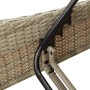 Sun lounger with light gray synthetic rattan cushion 60x205x73 cm by , Loungers - Ref: Foro24-368283, Price: 161,76 €, Discou...