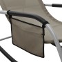 Taupe and gray textilene lounger by vidaXL, Loungers - Ref: Foro24-310507, Price: 86,99 €, Discount: %