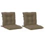 Low back chair cushions 2 units taupe melange fabric 100x50x7 cm by , Cushions for chairs and sofas - Ref: Foro24-4002403, Pr...